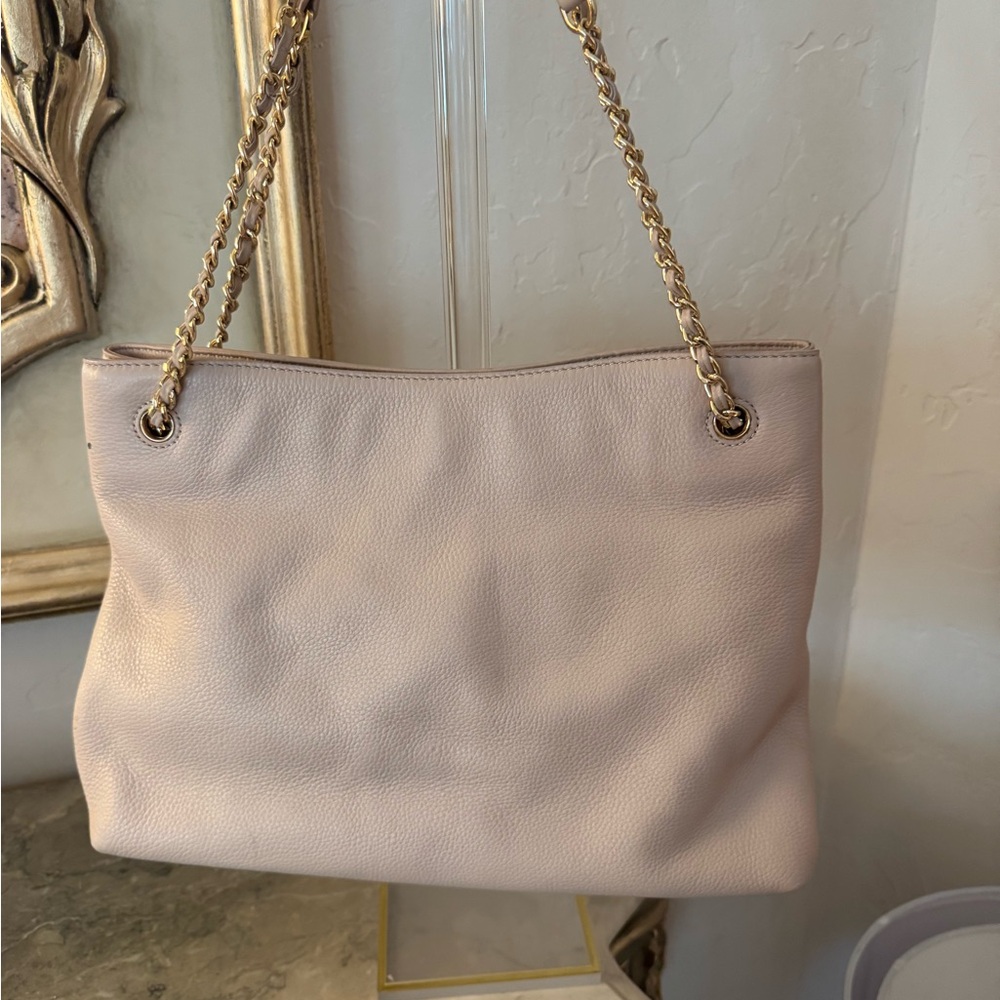Tory Burch Pale Pink Pebbled Leather Chain-Handle Shoulder Bag - Picture 4 of 4